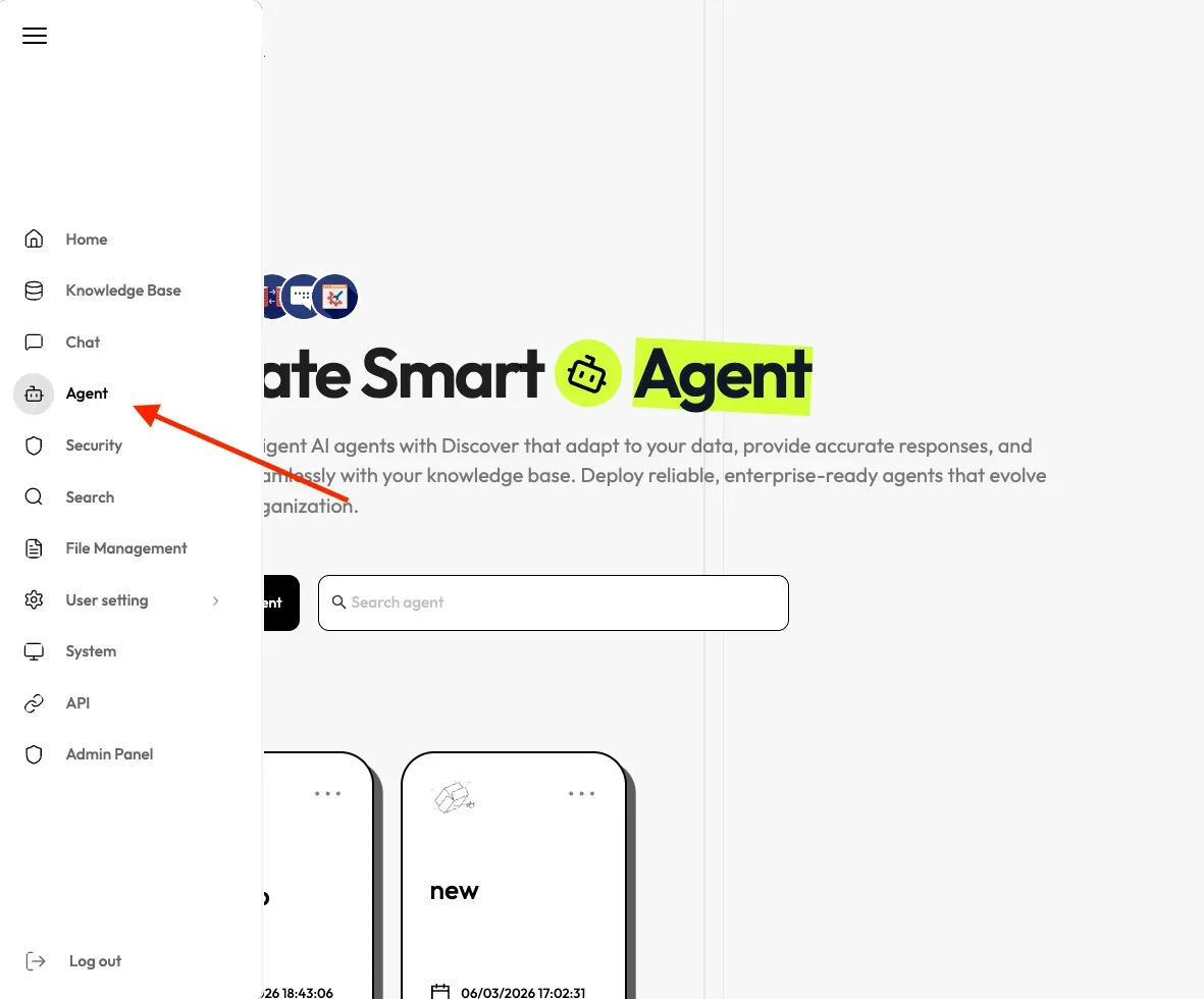 Create Agent Sidebar